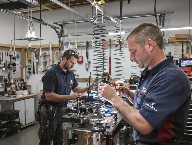 Garage door spring repair service by Worthington Garage Door Repair in Worthington